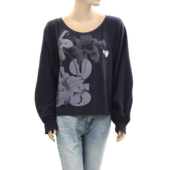 Gola x Anthropologie Super Star Pullover Sweatshirt Top Floral Printed XS 276505 - Picture 4 of 7
